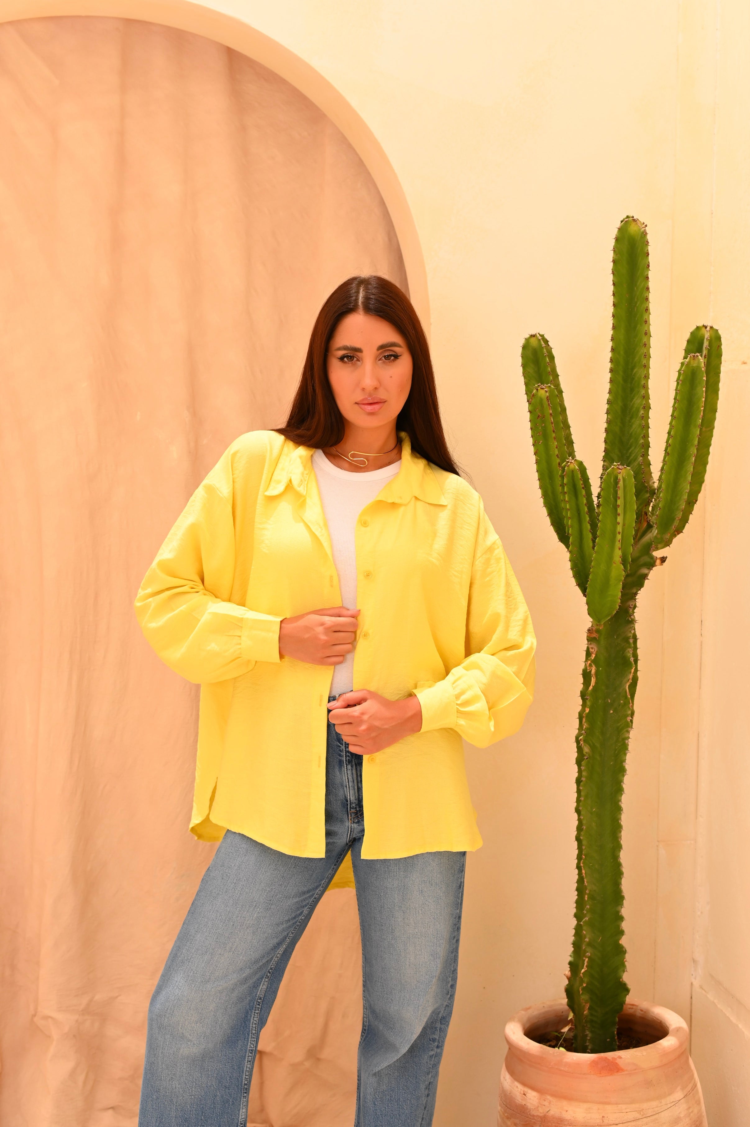 Gumus Long Basic Linen Shirt