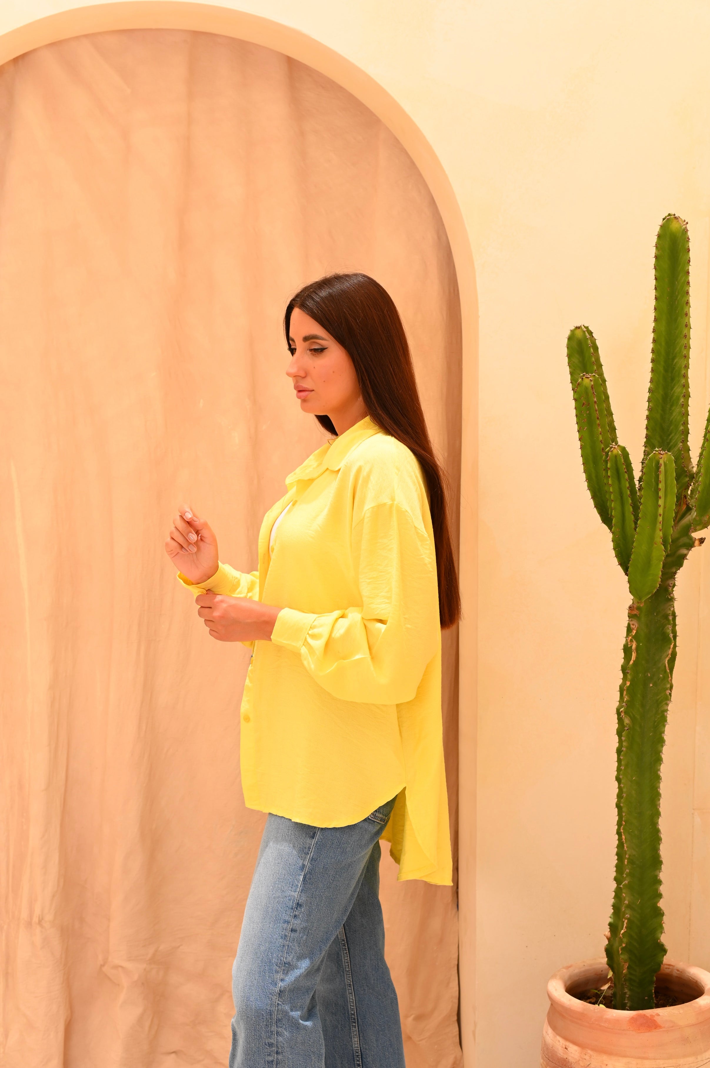Gumus Long Basic Linen Shirt