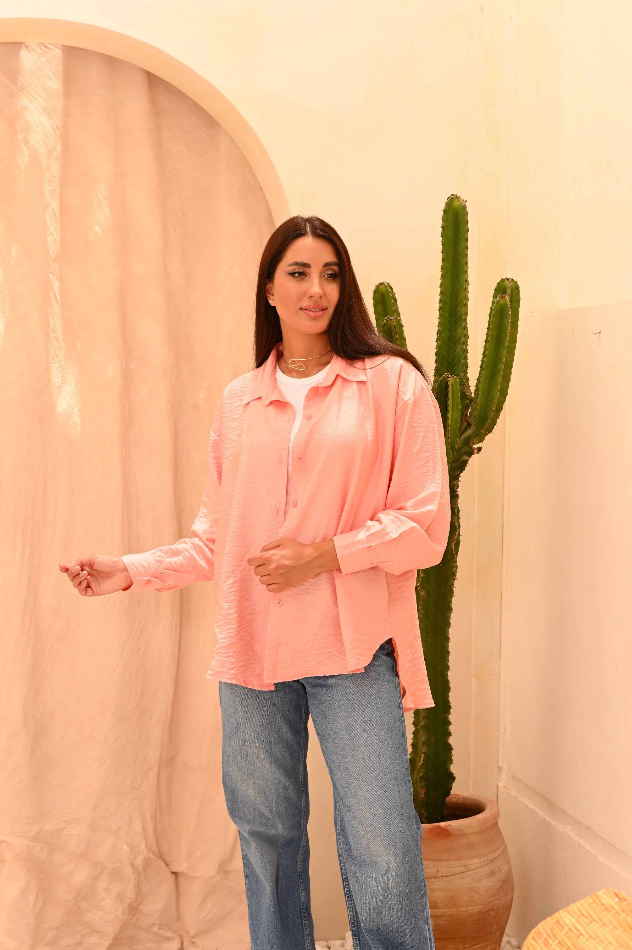 Gumus Long Basic Linen Shirt