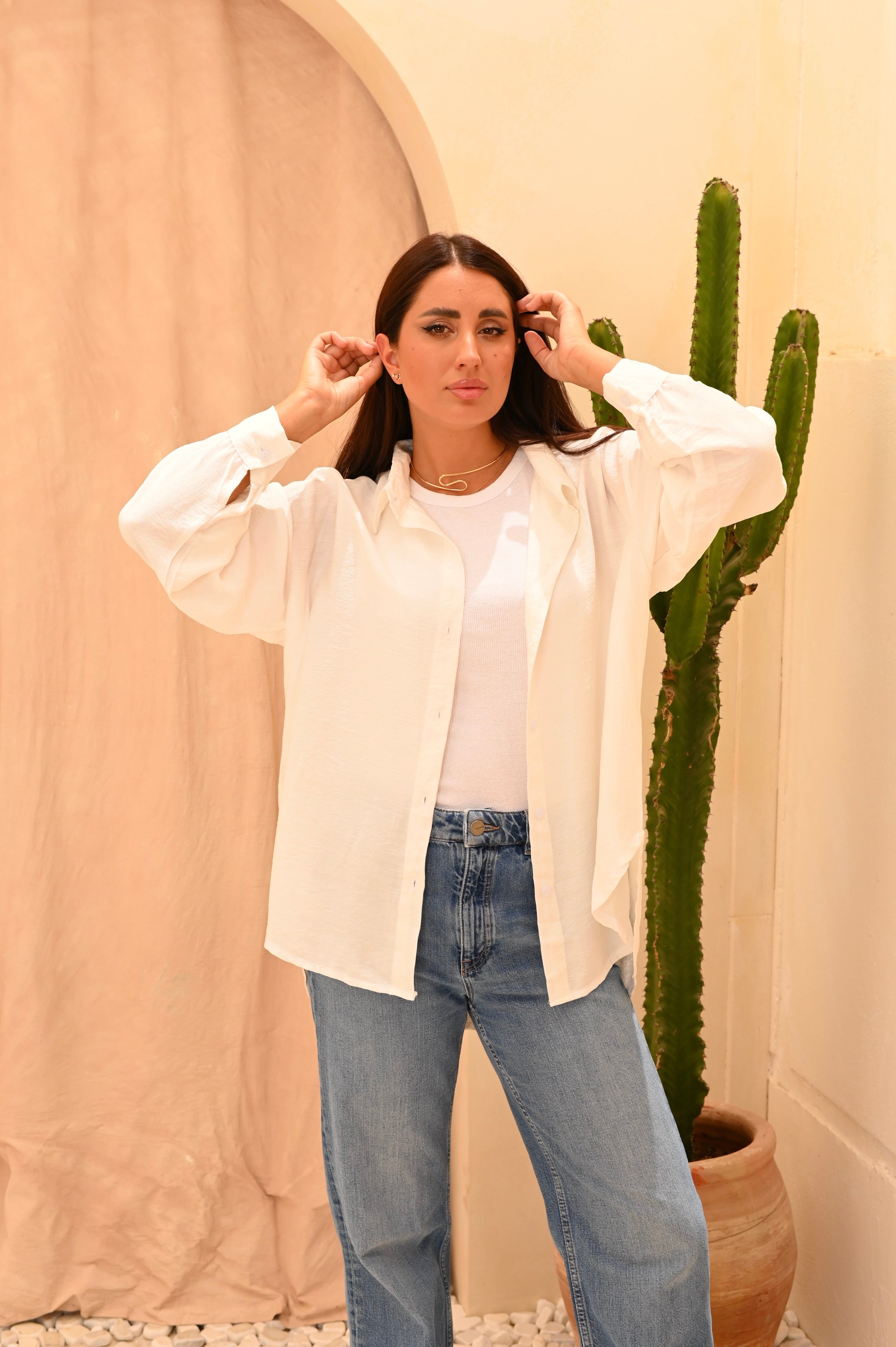 Gumus Long Basic Linen Shirt