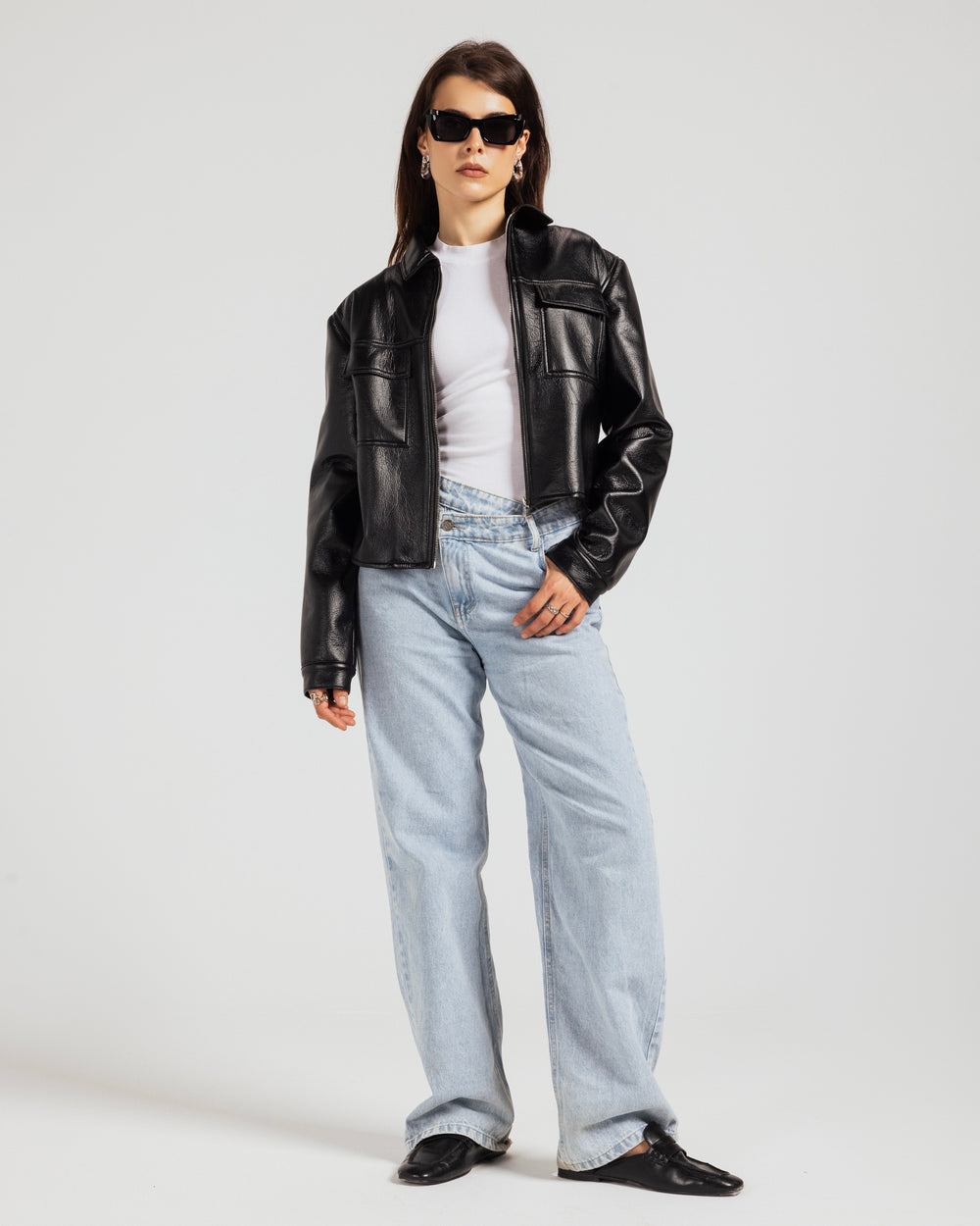 Signature Cropped Leather Jacket — jackets & coats by Gumus