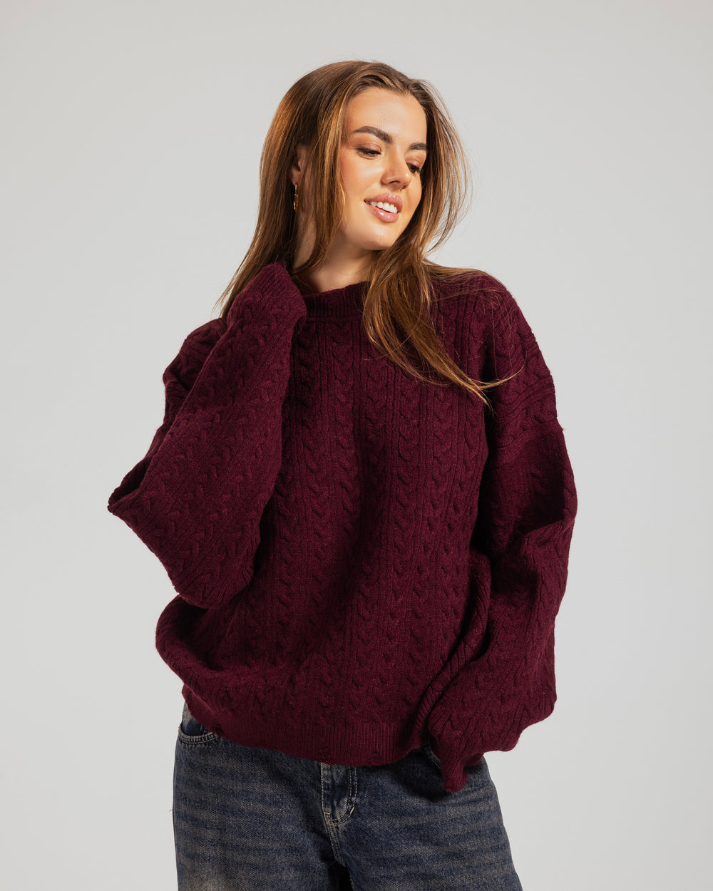 Oversized Textured Knit Sweater — knitwear by Gumus