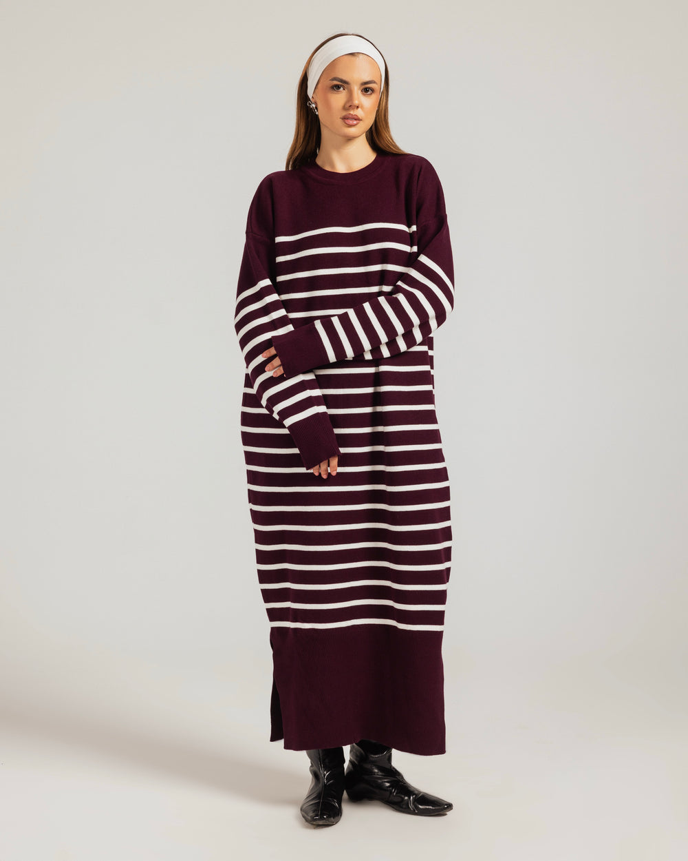 Casual Striped Knit Dress — dresses by Gumus