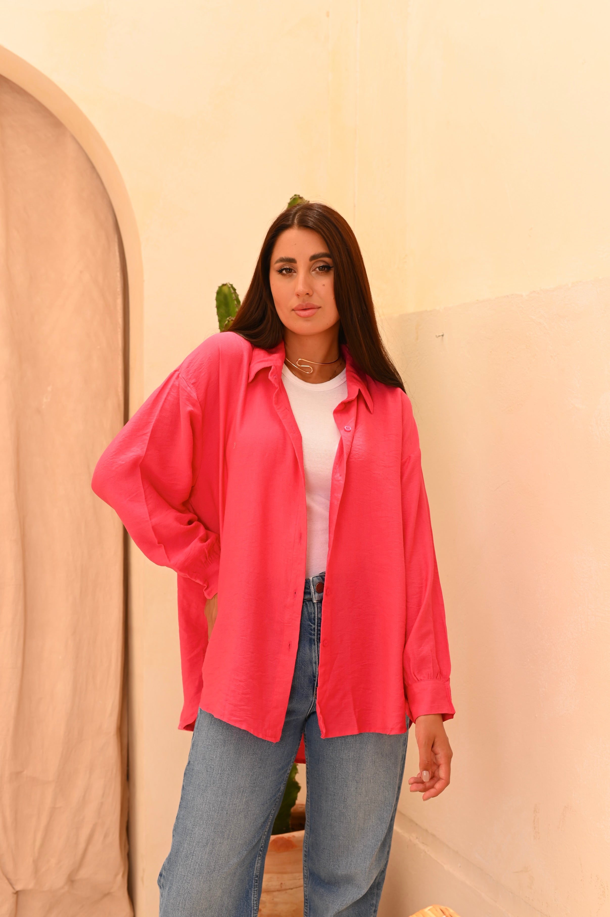 Gumus Long Basic Linen Shirt