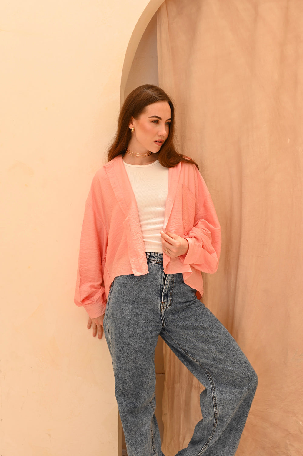 Short Basic Linen Shirt — tops by Gumus