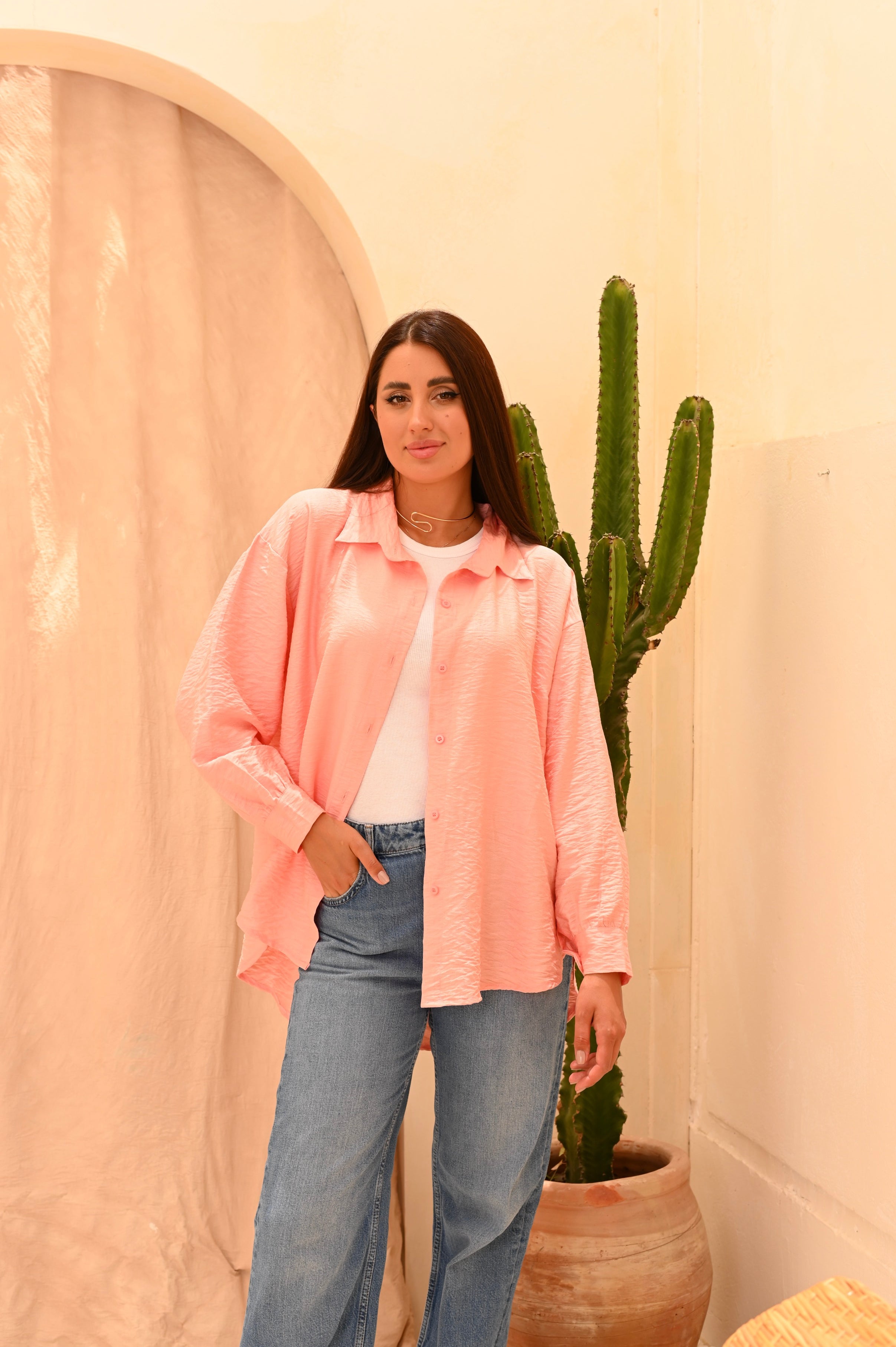 Gumus Long Basic Linen Shirt