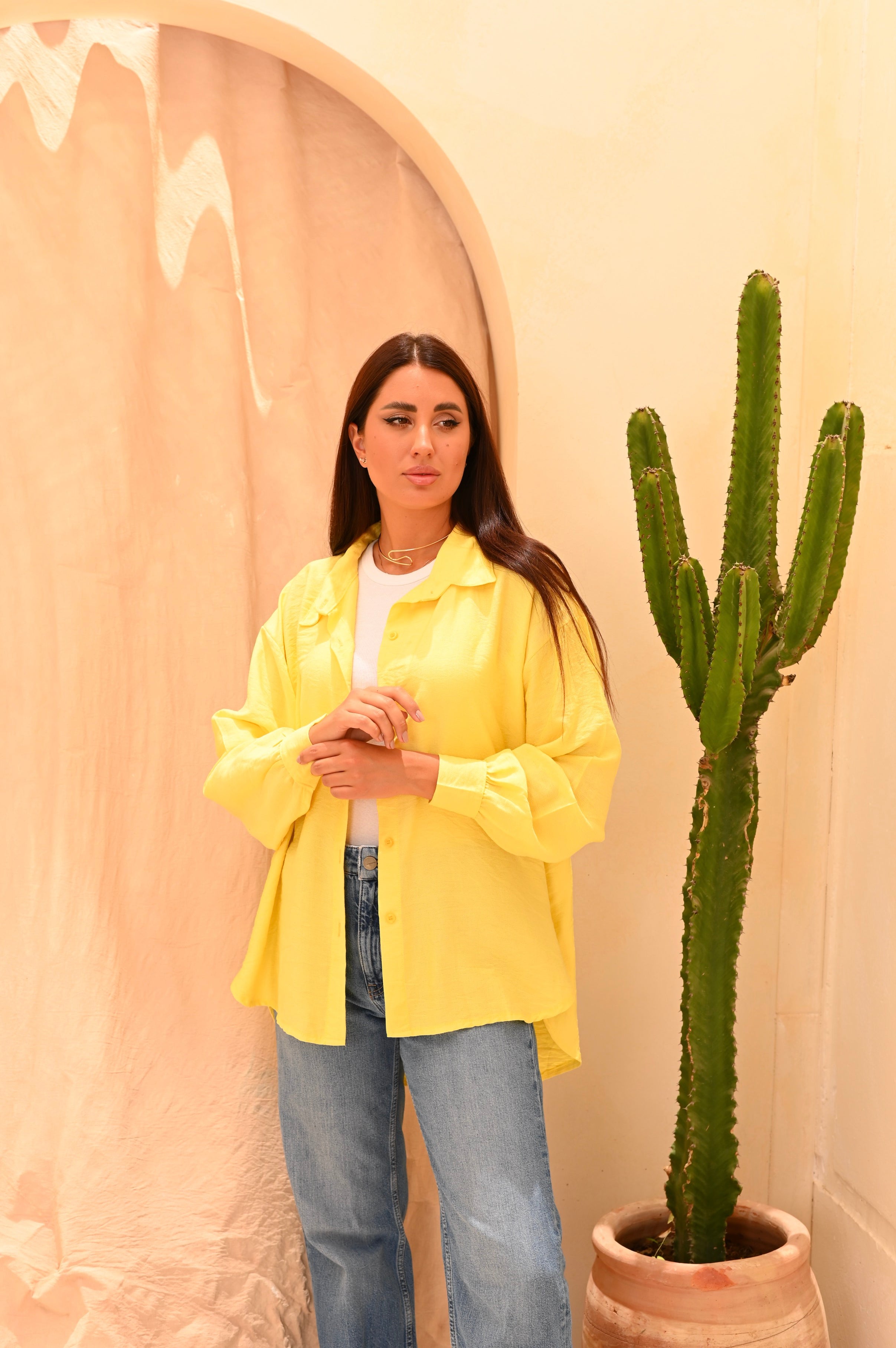 Gumus Long Basic Linen Shirt