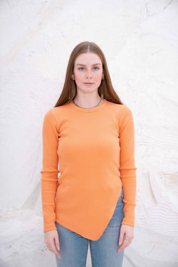 Image of Gumus LongSleeve V Cut Pure Cotton Top