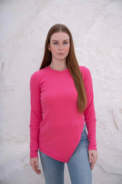 Image of Gumus LongSleeve V Cut Pure Cotton Top