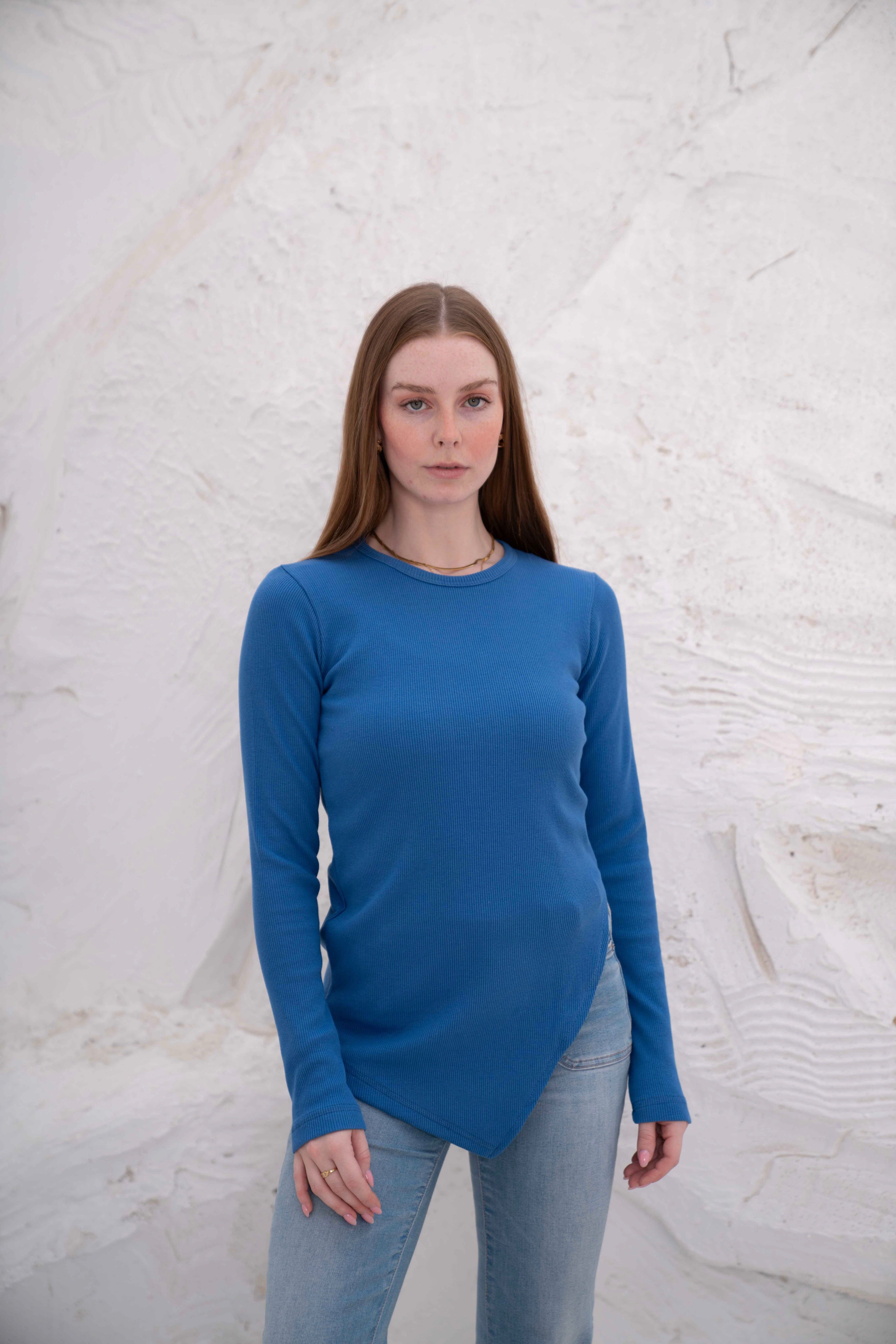 Gumus LongSleeve V Cut Pure Cotton Top