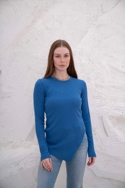 Image of Gumus LongSleeve V Cut Pure Cotton Top