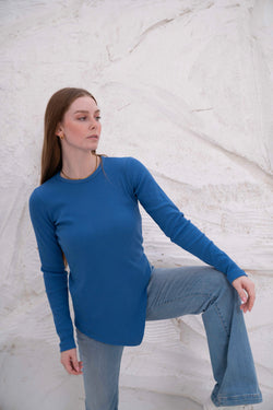 Image of Gumus LongSleeve V Cut Pure Cotton Top