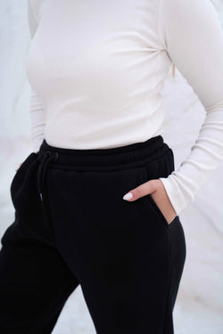 Image of Black High-Waist Women's Sweatpants