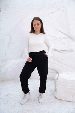 Image of Black High-Waist Women's Sweatpants