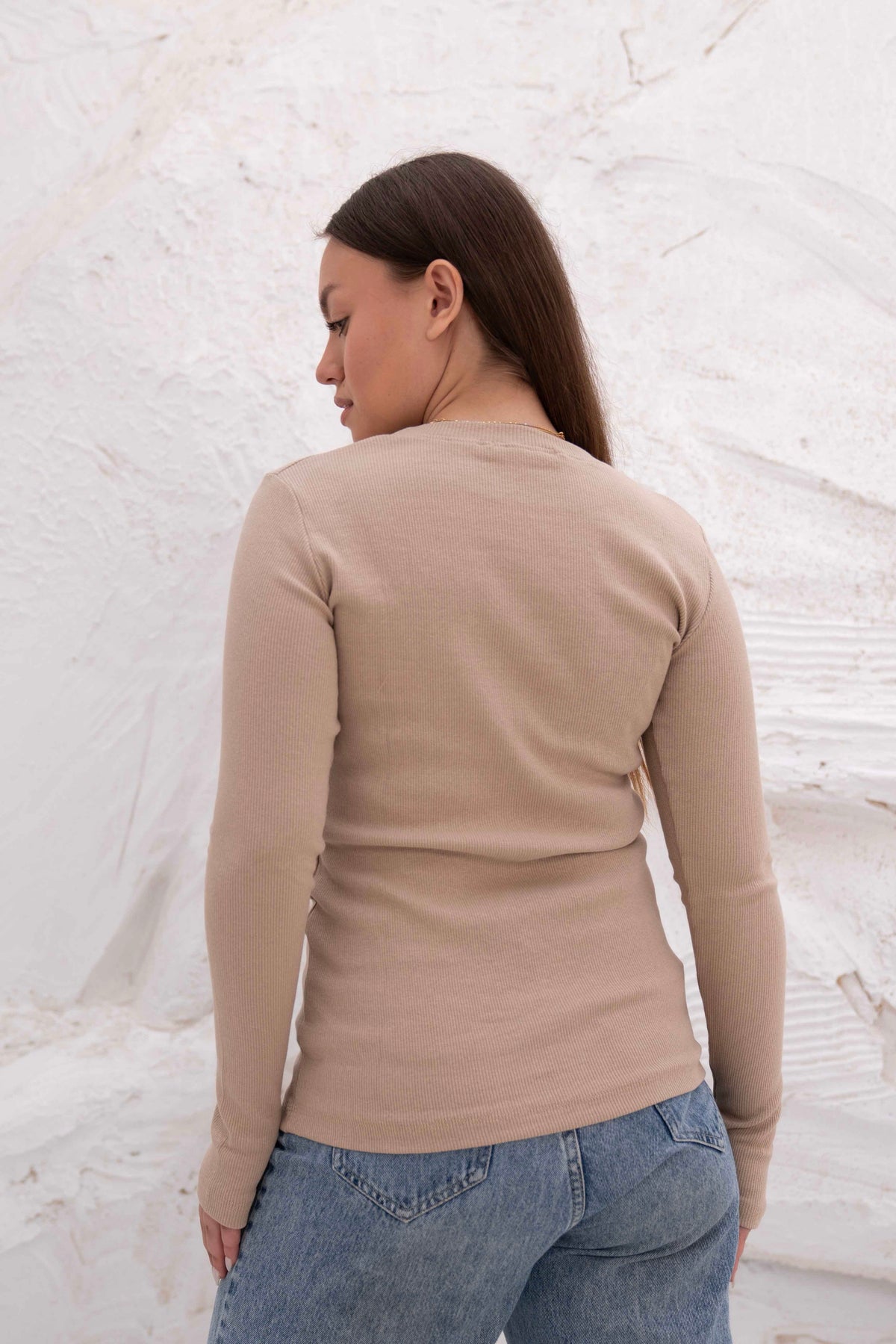 Striped Cotton Basic Top - Long Sleeve by Gumus — view 16