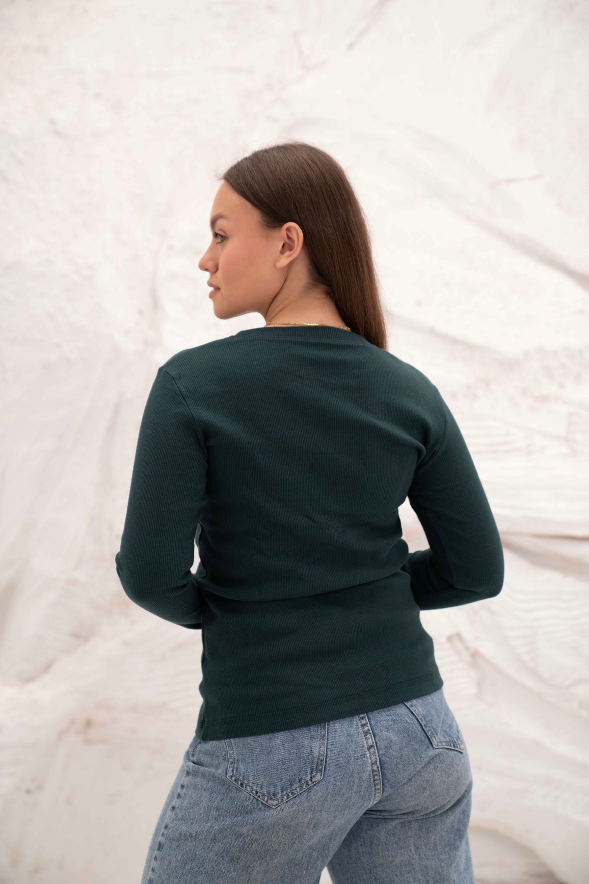Striped Cotton Basic Top - Long Sleeve by Gumus — view 22
