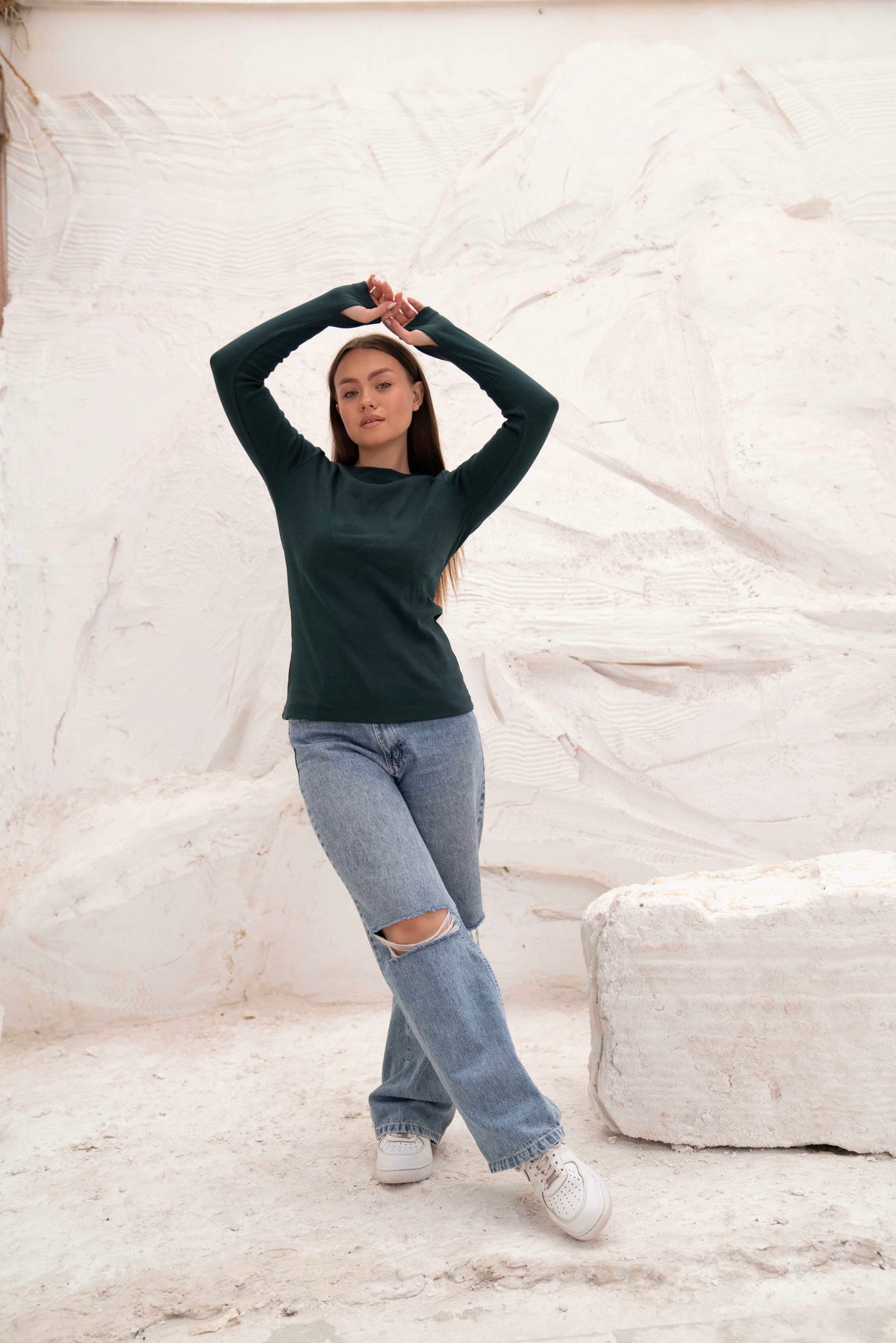Striped Cotton Basic Top - Long Sleeve by Gumus — view 21