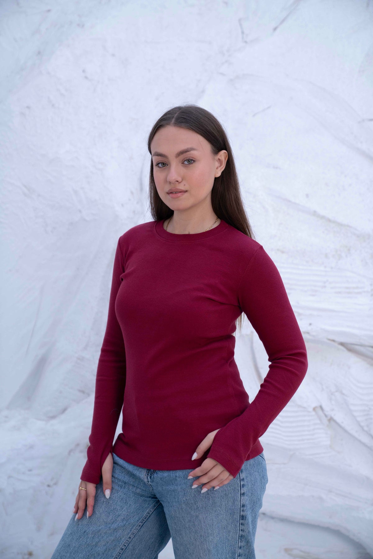 Striped Cotton Basic Top - Long Sleeve by Gumus — view 26