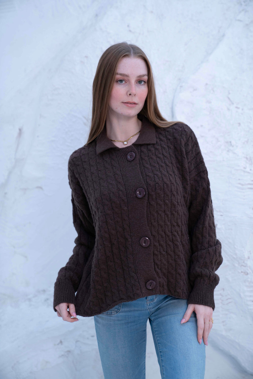 Knit Wool Button-Up Jacket — knitwear by Gumus