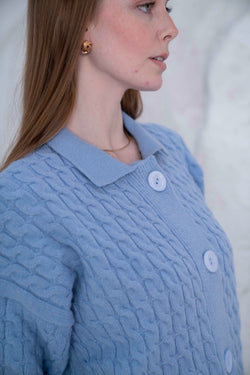 Image of Knit Wool Button-Up Jacket