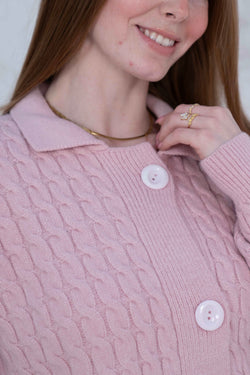 Image of Knit Wool Button-Up Jacket