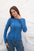 Elegant SlimFit Ribbed Seamline Long Sleeve Top