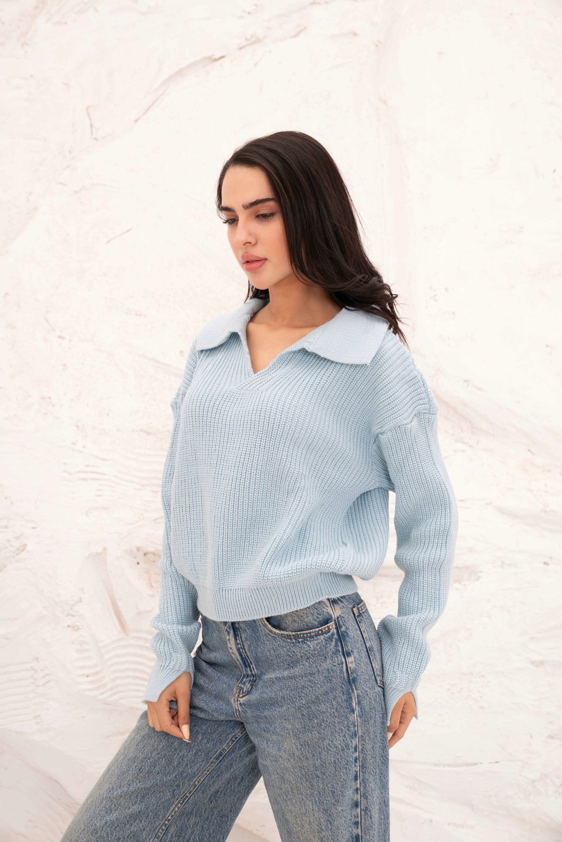 Relaxed Fit Collar Pullover