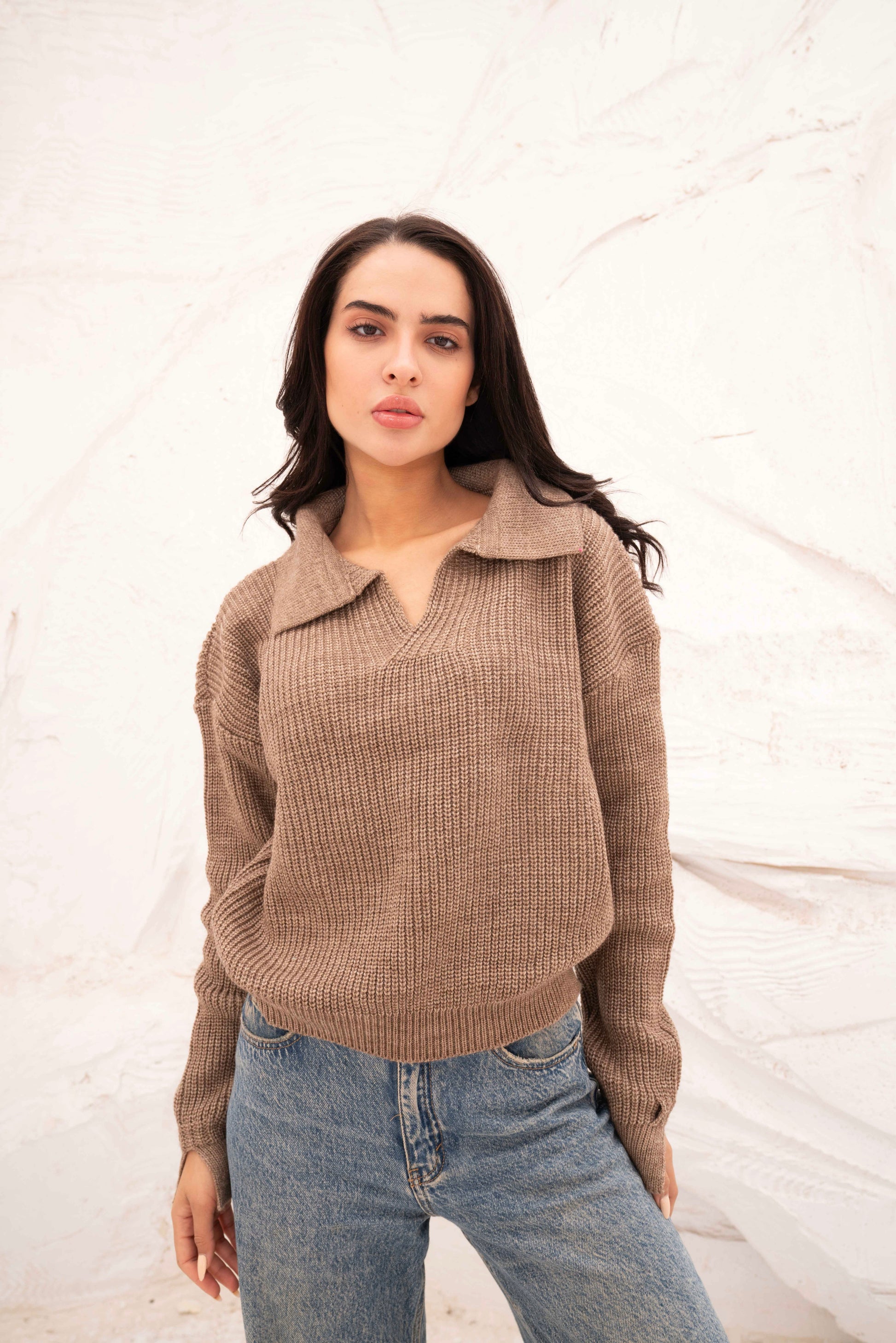 Relaxed Fit Collar Pullover