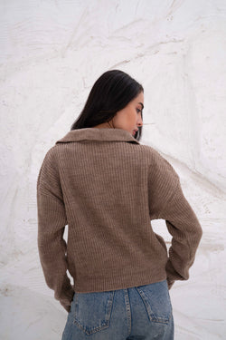 Image of Relaxed Fit Collar Pullover