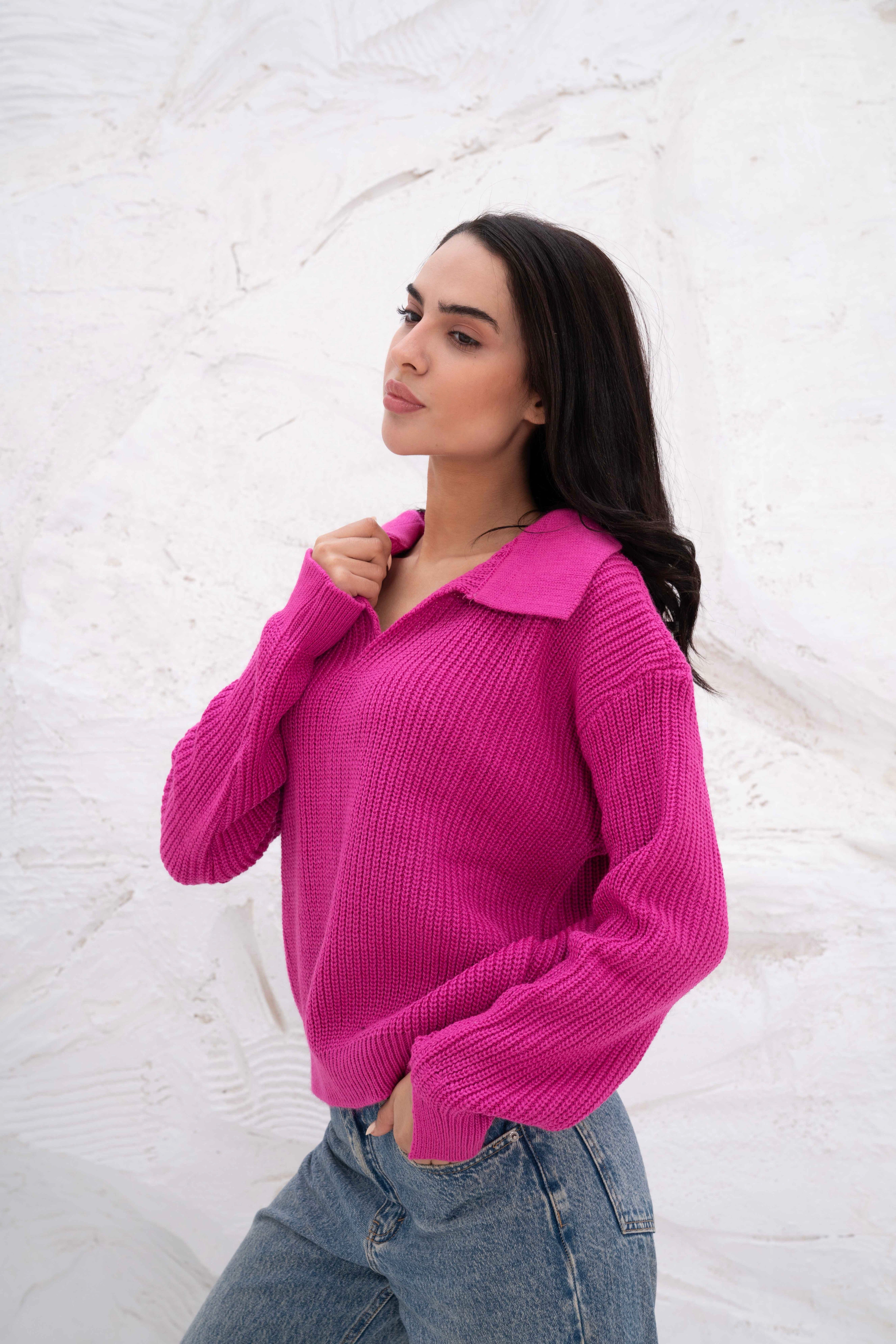 Relaxed Fit Collar Pullover