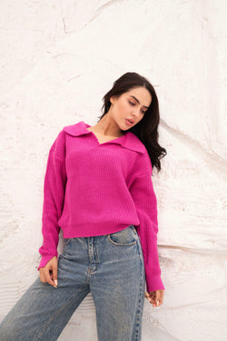 Image of Relaxed Fit Collar Pullover