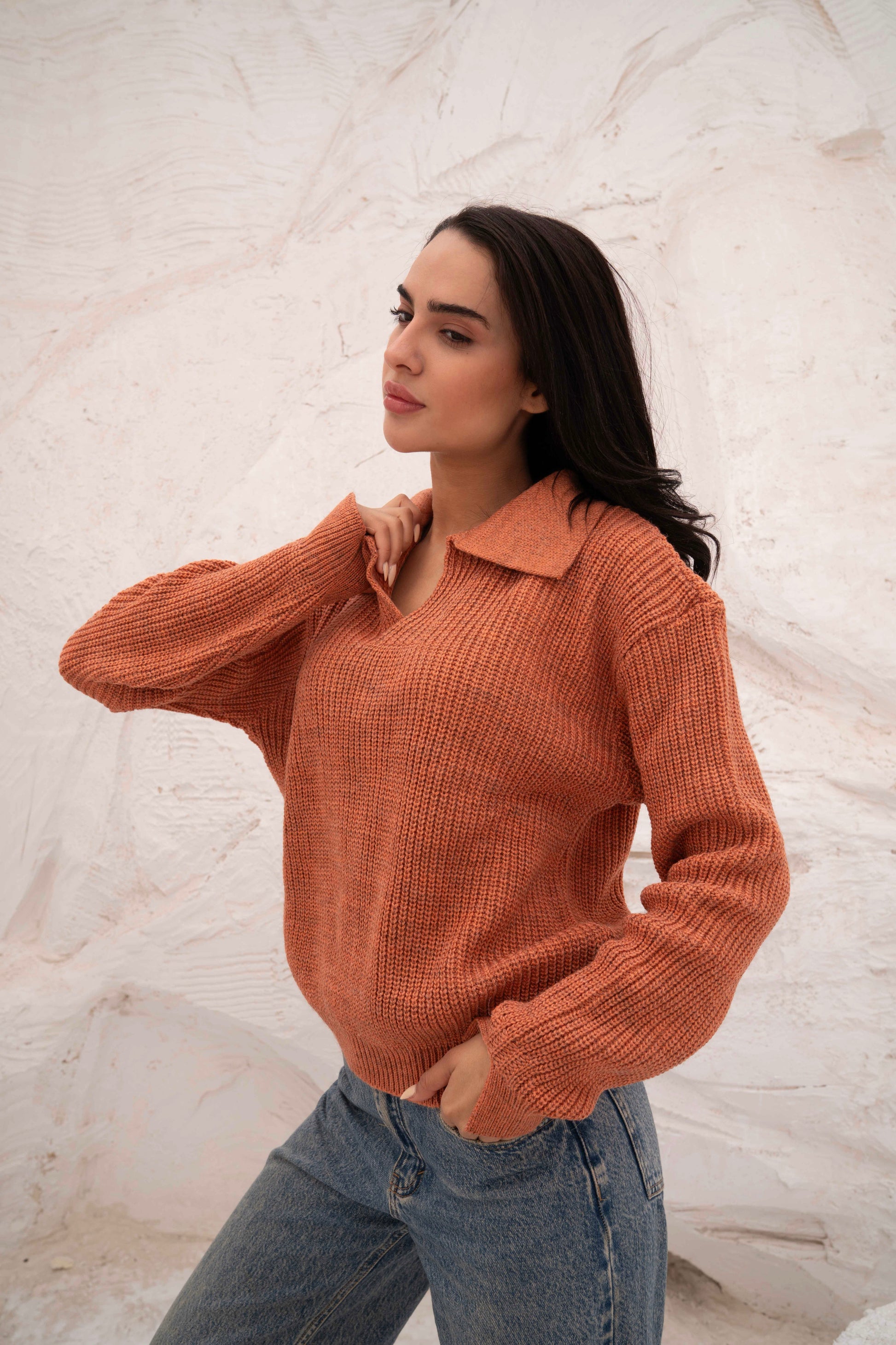 Relaxed Fit Collar Pullover