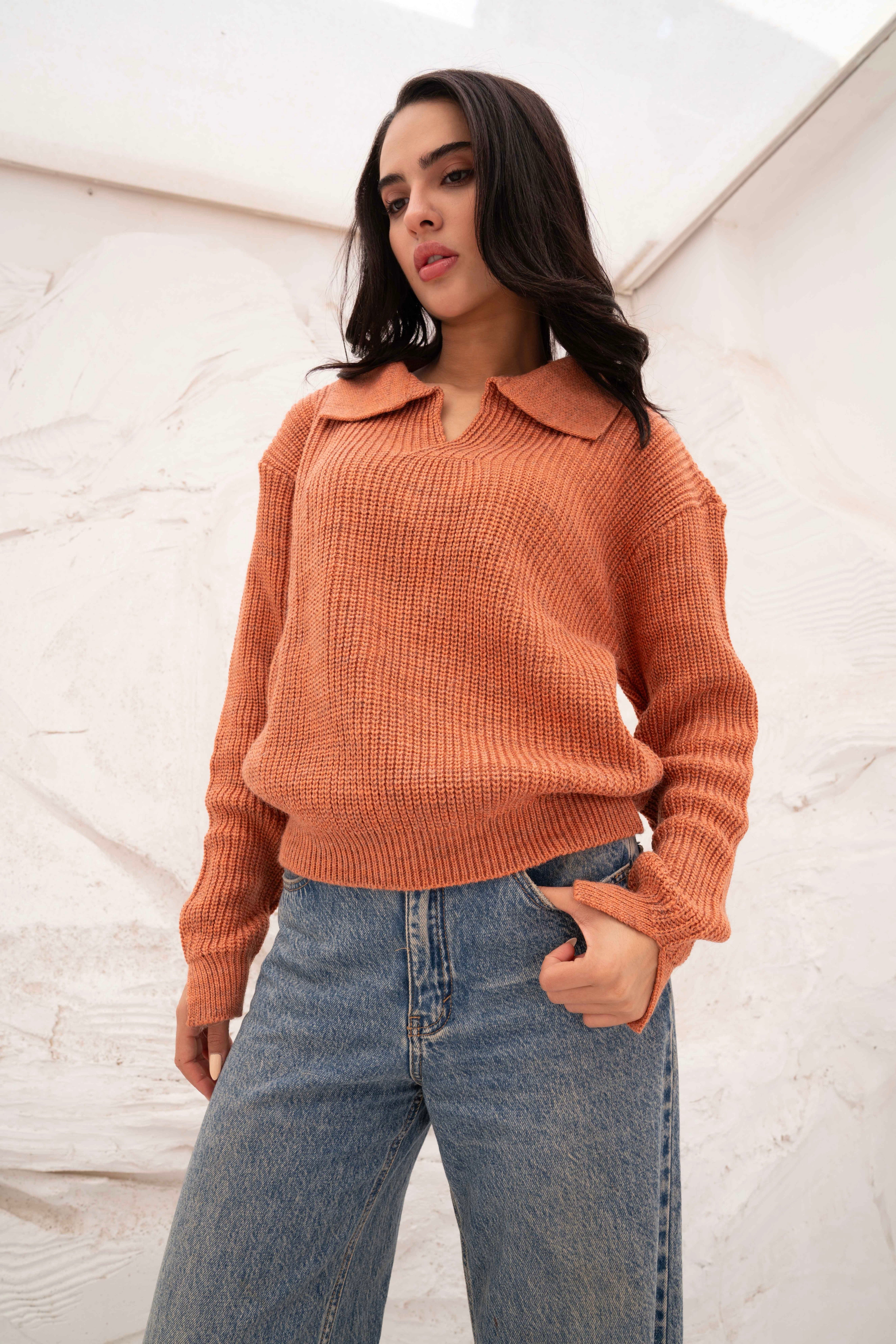 Relaxed Fit Collar Pullover