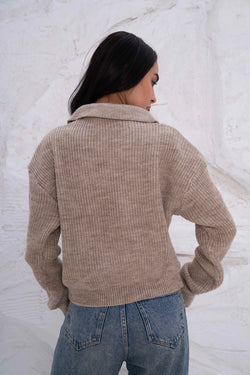 Image of Relaxed Fit Collar Pullover