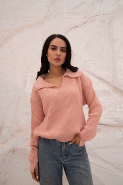 Image of Relaxed Fit Collar Pullover