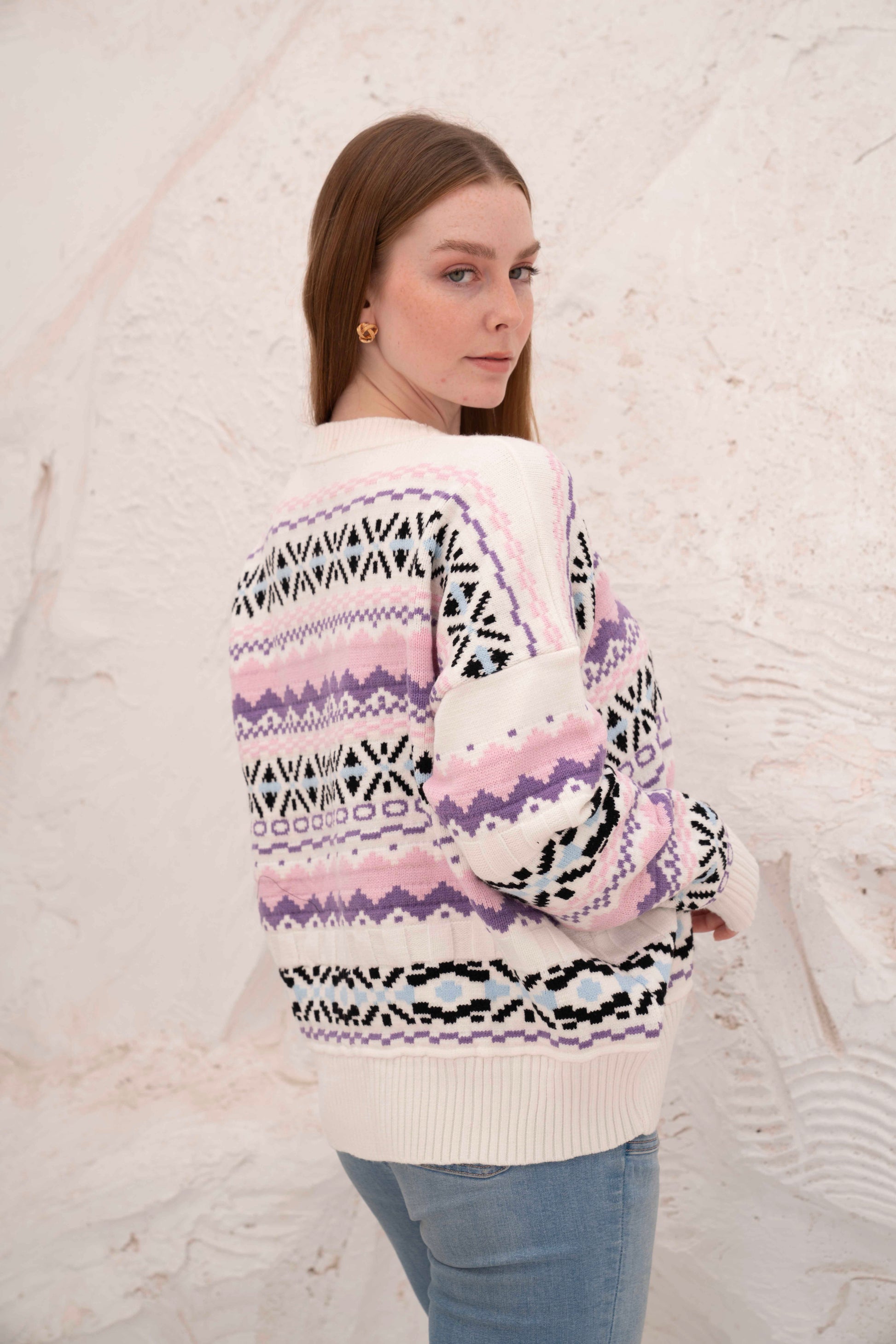 Offwhite Women’s Patterned Knit Pullover