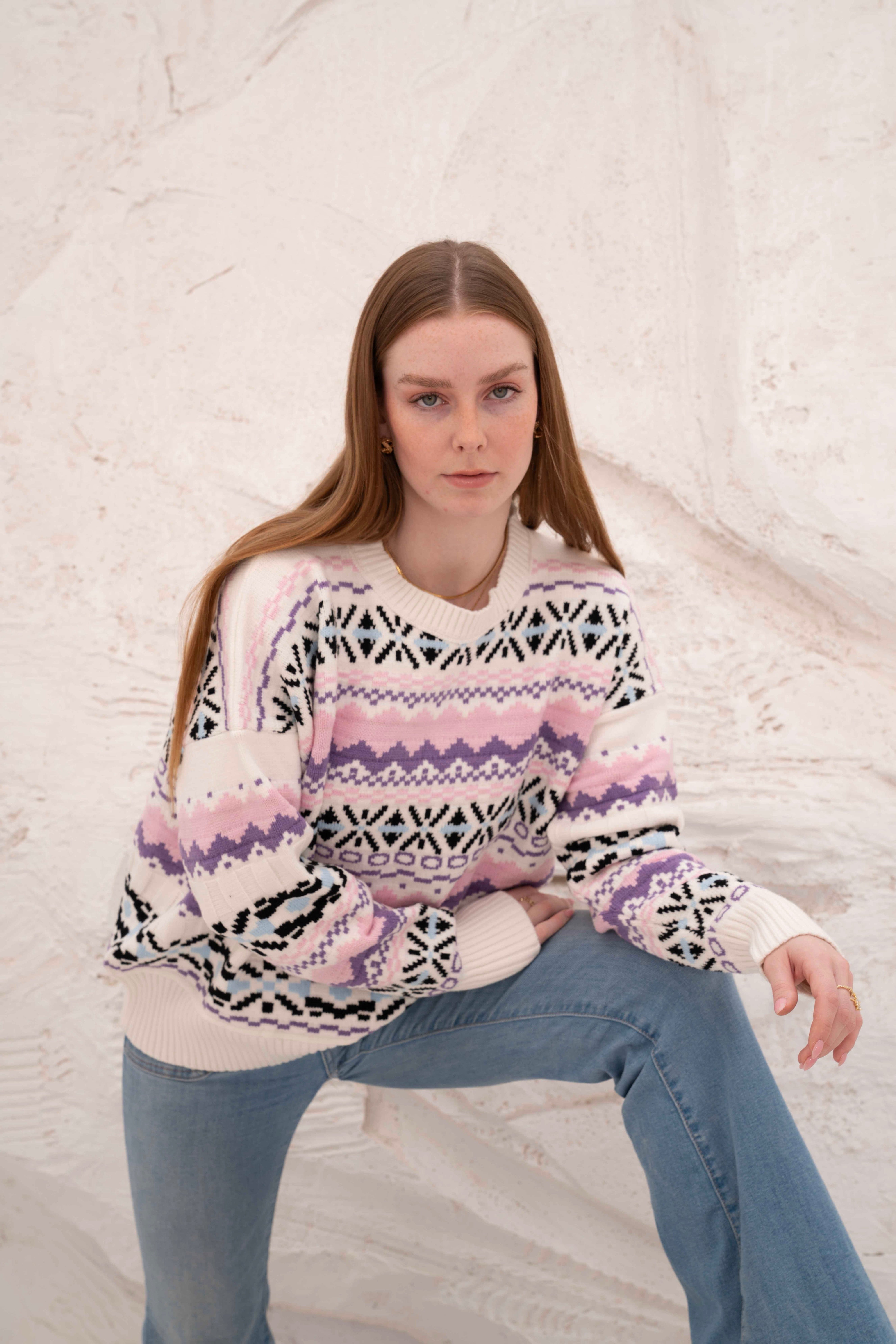 Offwhite Women’s Patterned Knit Pullover