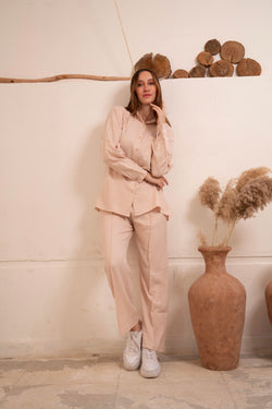 Image of Gumus Linen Beige Suit