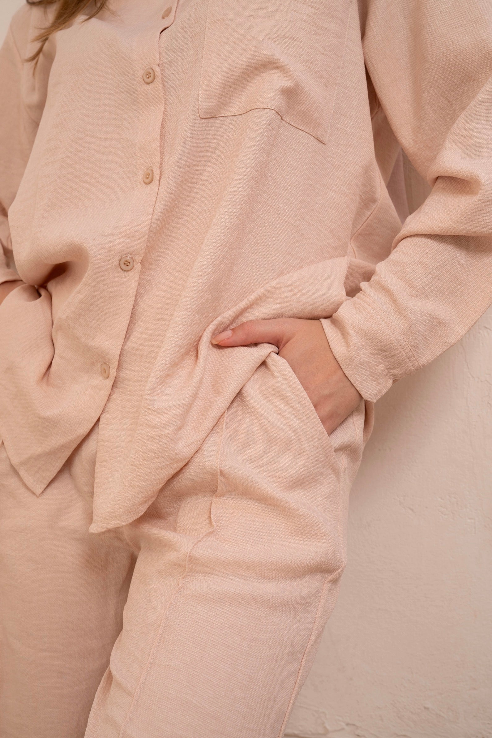 Gumus Linen Beige Suit