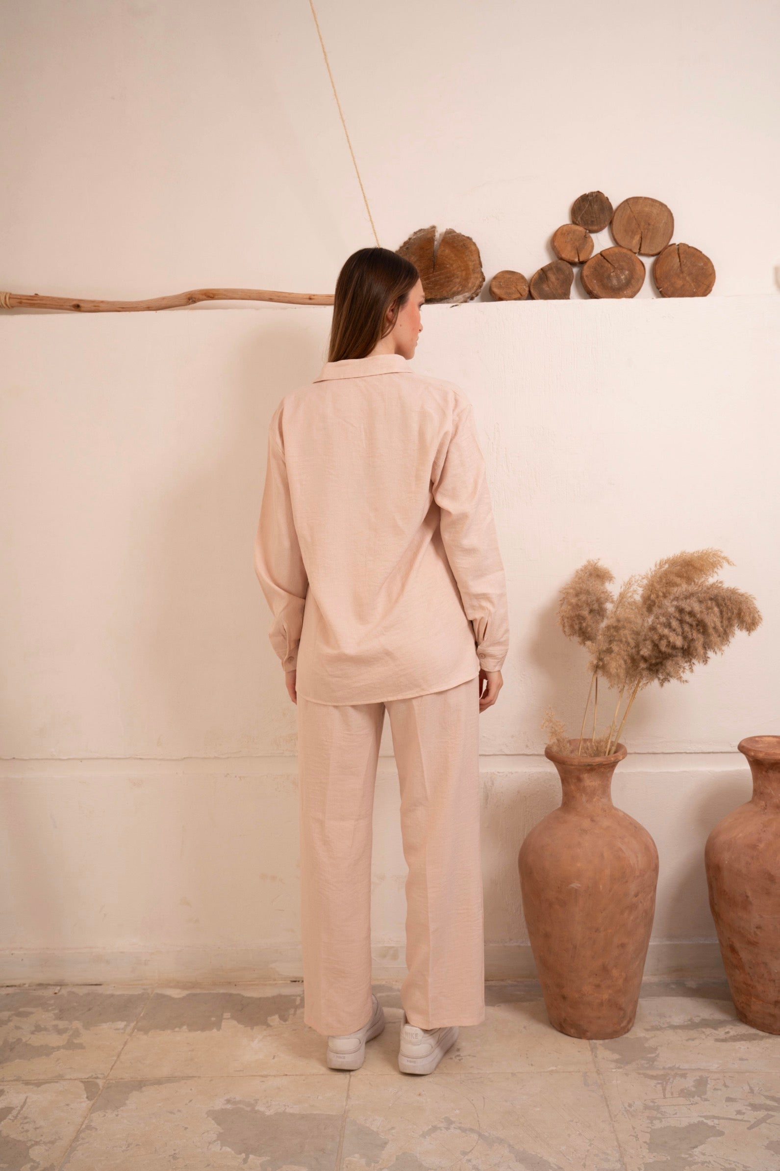 Gumus Linen Beige Suit