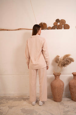 Image of Gumus Linen Beige Suit