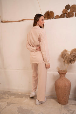 Image of Gumus Linen Beige Suit