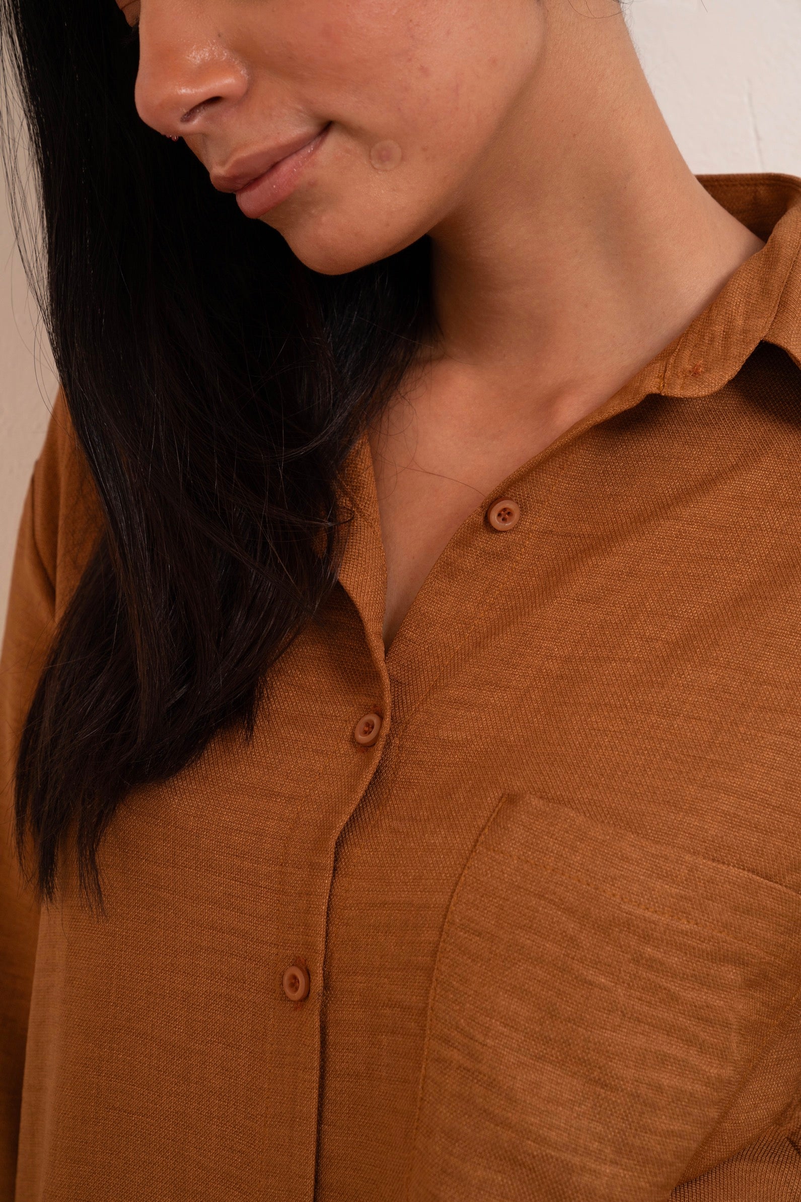 Gumus Linen Caramel Suit