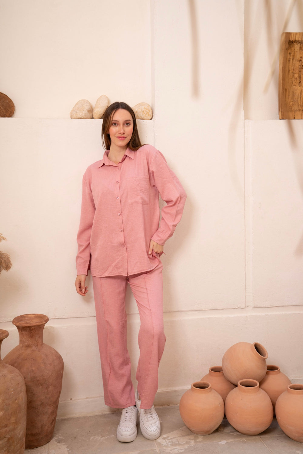 Linen Pinky Suit — sets by Gumus