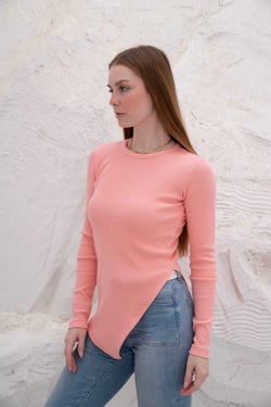 Image of Gumus LongSleeve V Cut Pure Cotton Top