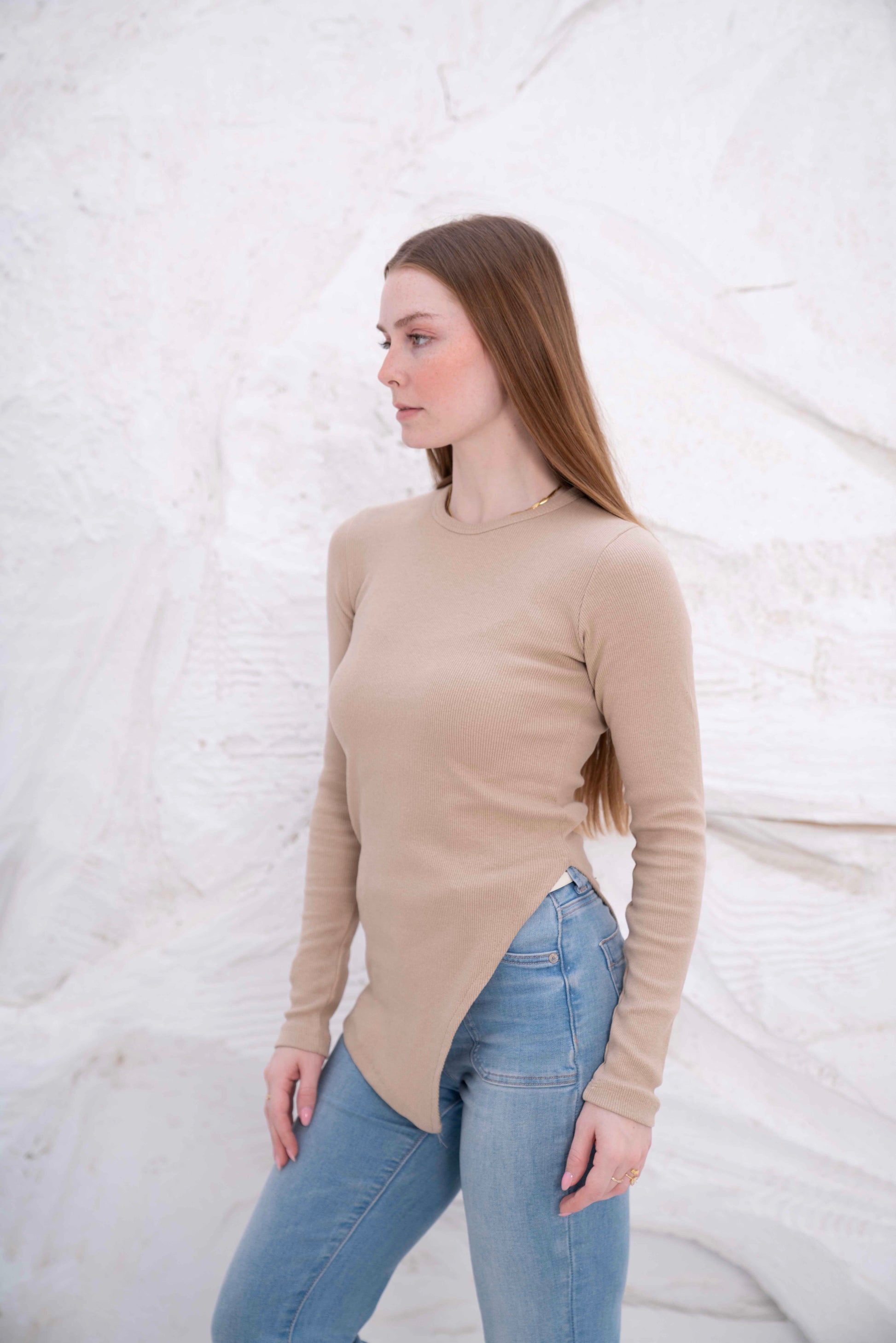 Gumus LongSleeve V Cut Pure Cotton Top