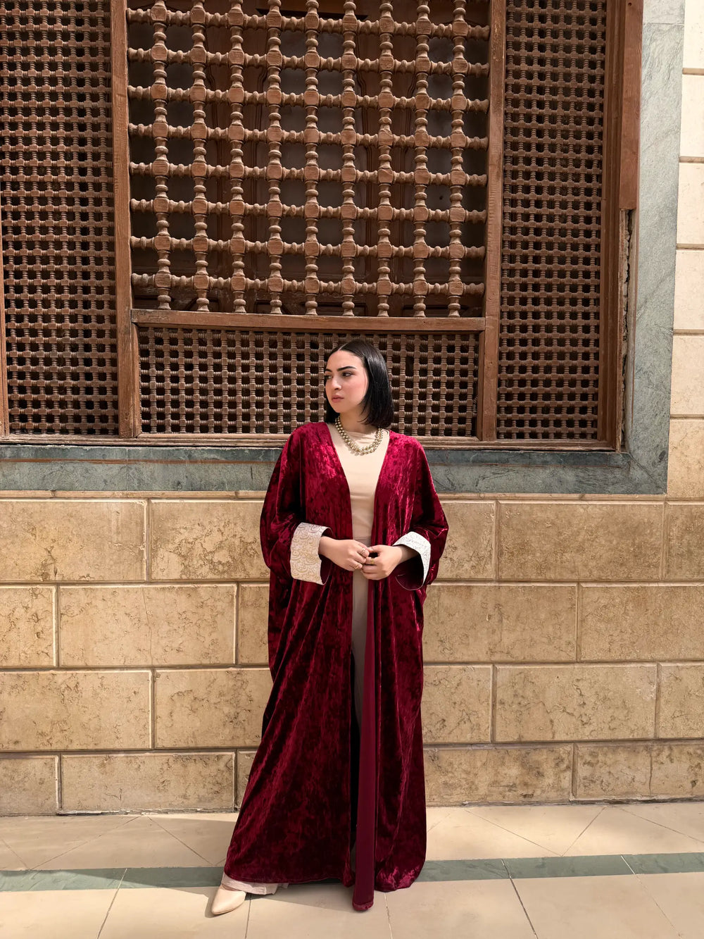 Layali Noir Velvet Abaya — ramadan collection by Gumus