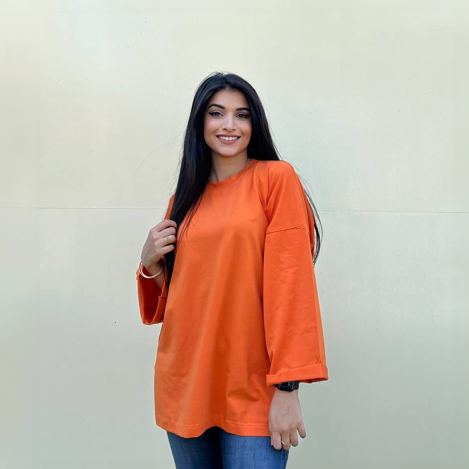 Gumus Oversized Cotton Crewneck