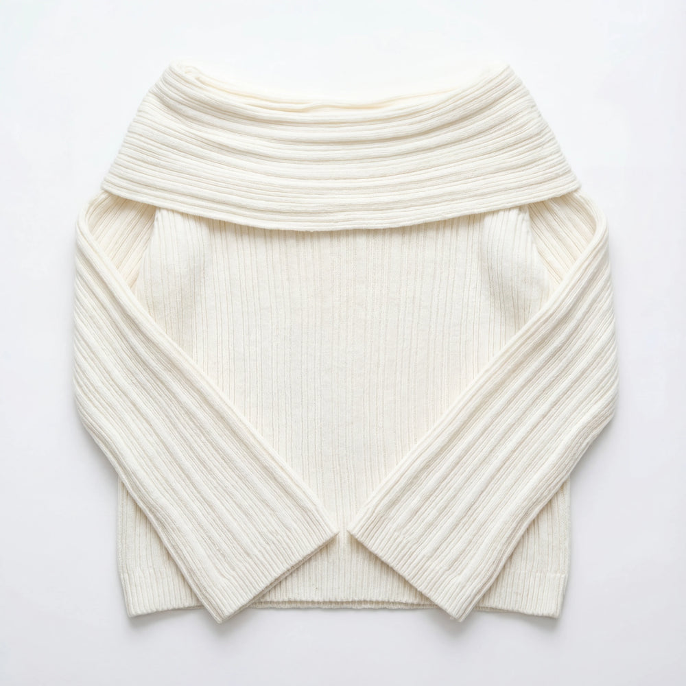 Knitted Off-Shoulder Sweater